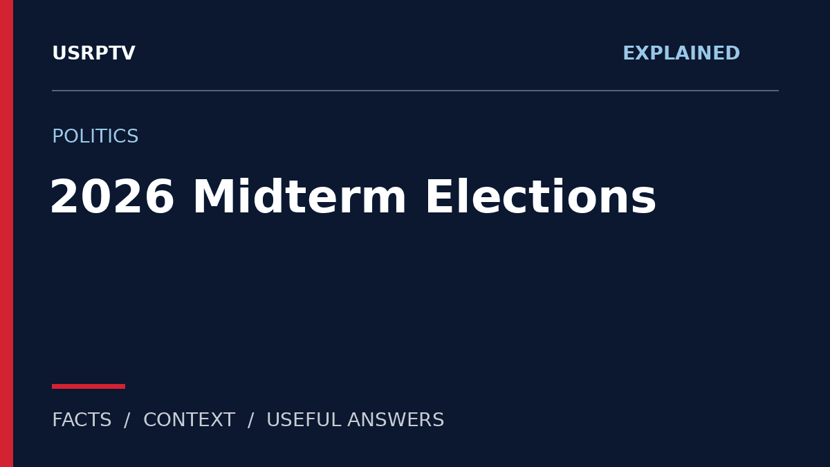 2026 midterm elections — original USRPTV explainer graphic