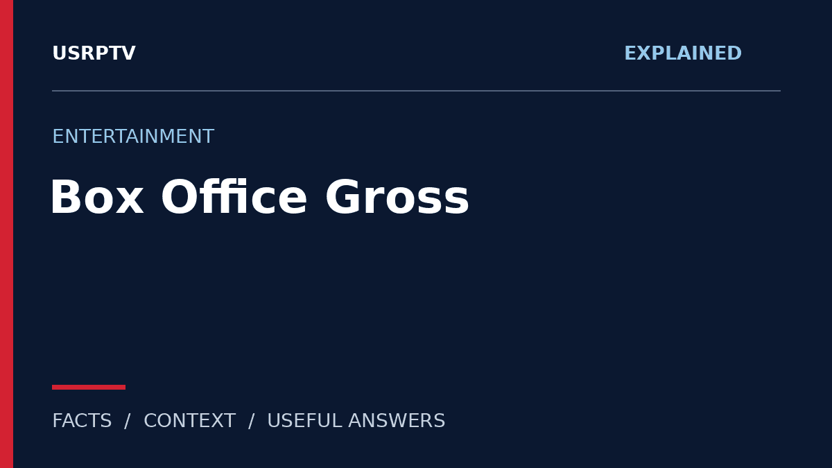 box office gross — USRPTV explainer